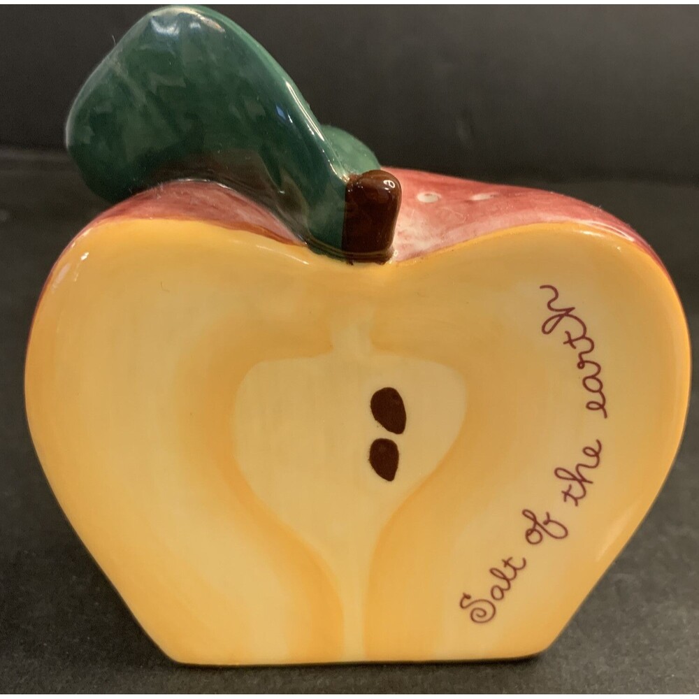 Vintage Red Delicious Apple Halves Salt And Pepper Shakers 'Salt of the Earth' - Picture 6 of 11